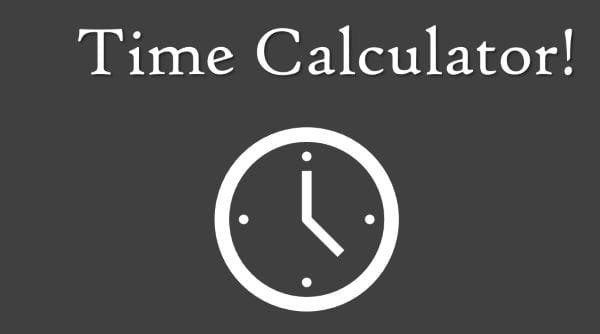 Time calculator image